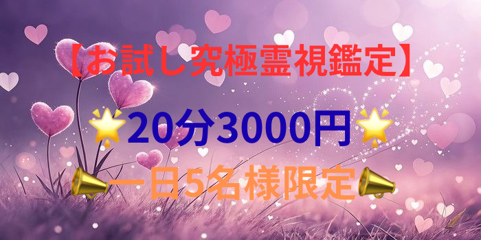 【お試し究極霊視鑑定】